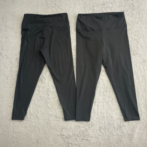 NEW Felina Velvety Soft Women's XL 7/8 Legging 2 Pack Black - Picture 4 of 8